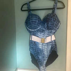 Gabifresh Swimsuit for All - one piece swim suit - belted - cup size E/F suit 16